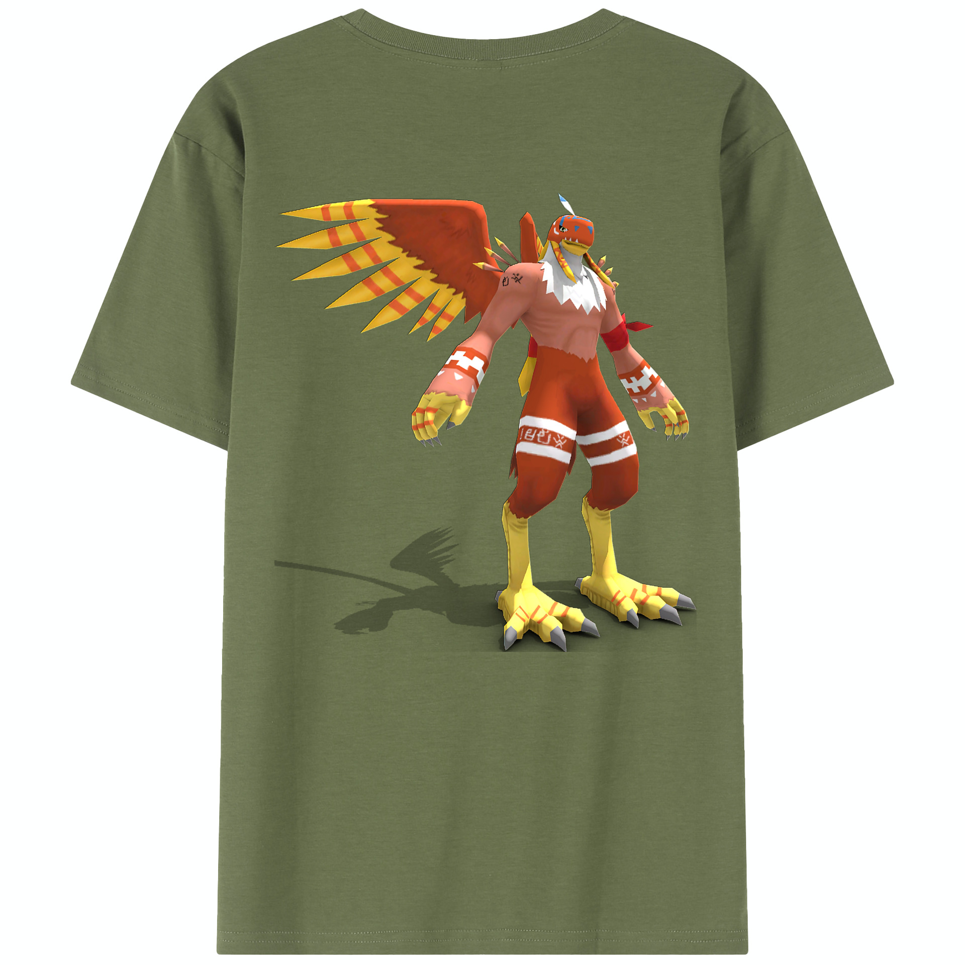 （画像用） Digimon デジタルモンスター/デジモン 綿100％半袖Tシャツ（背面プリント）